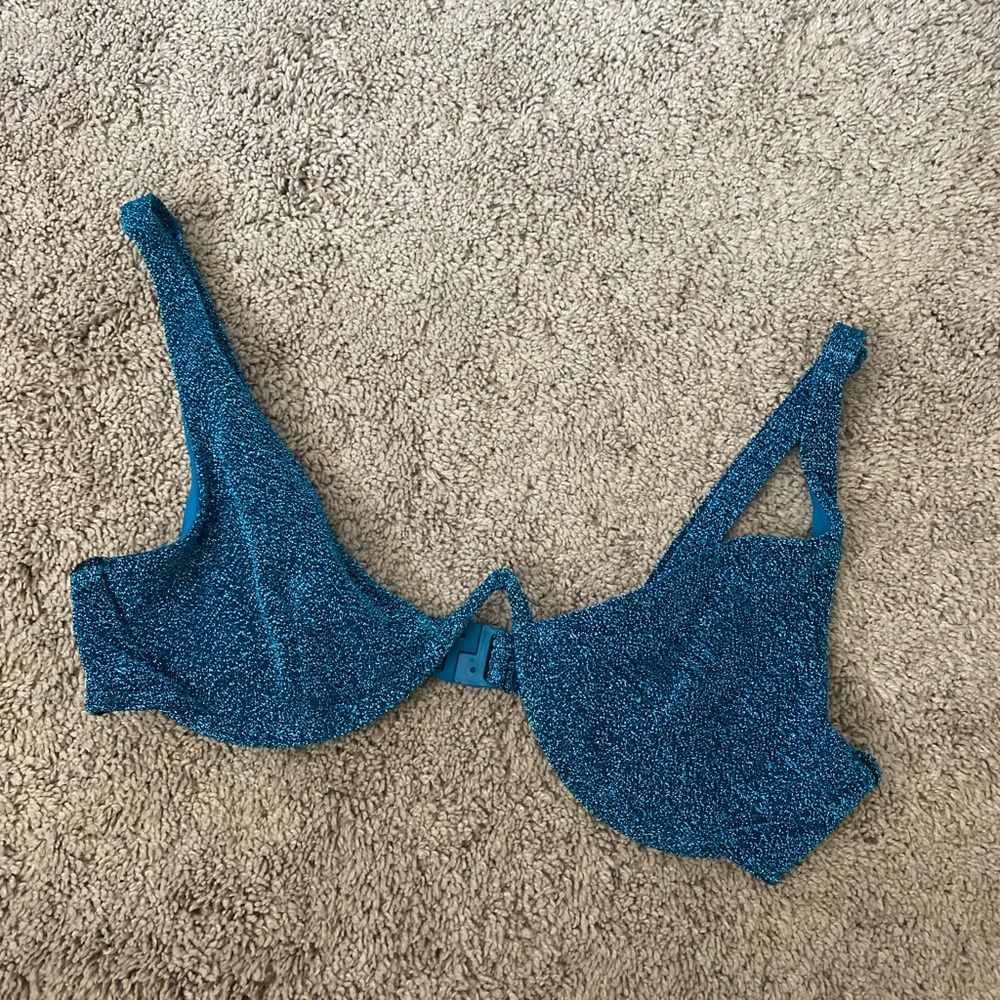 Blue Glitter Swim Rave Top (2) ASOS
